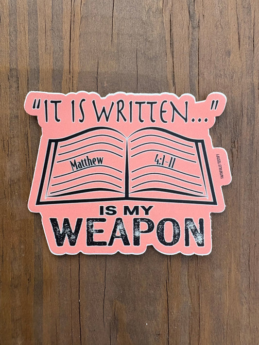 It Is Written Sticker