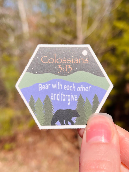 Bear With One Another Sticker